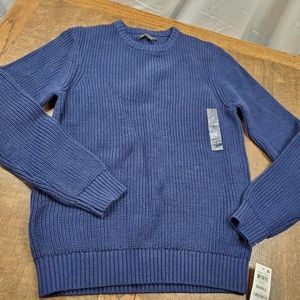 NWT | INC International Concepts navy blue knit crewneck sweater